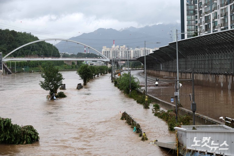 중랑천 홍수주의보 발령