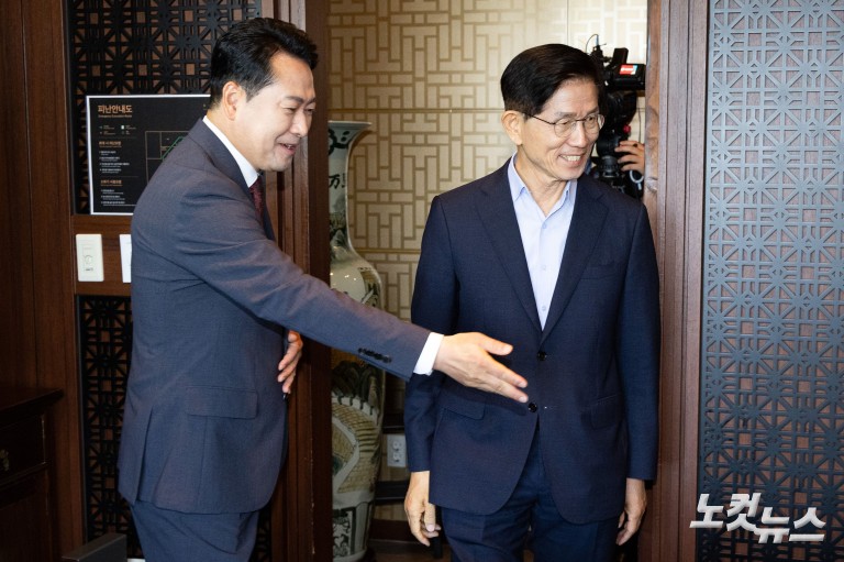 장동혁, 김문수와 오찬 회동