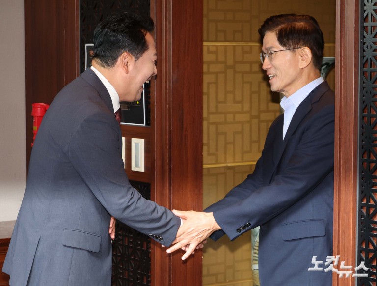 장동혁, 김문수와 오찬 회동