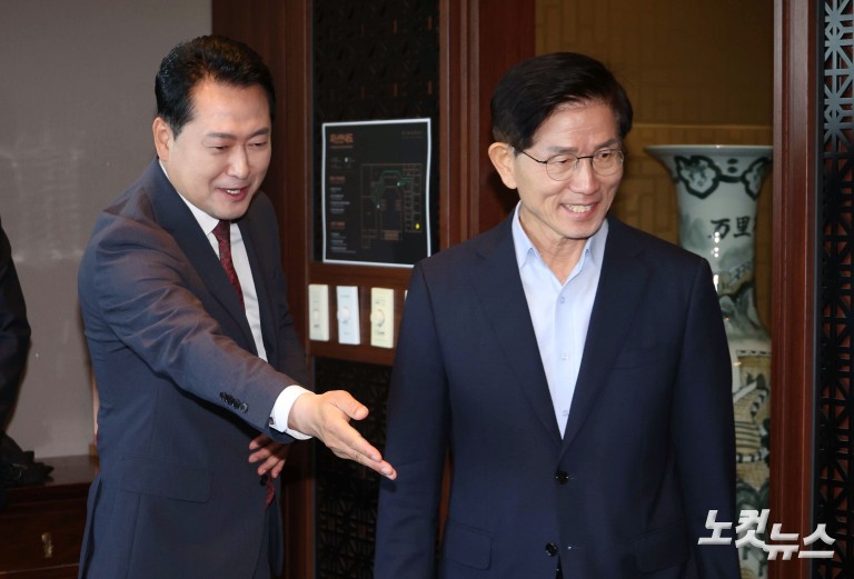 장동혁, 김문수와 오찬 회동