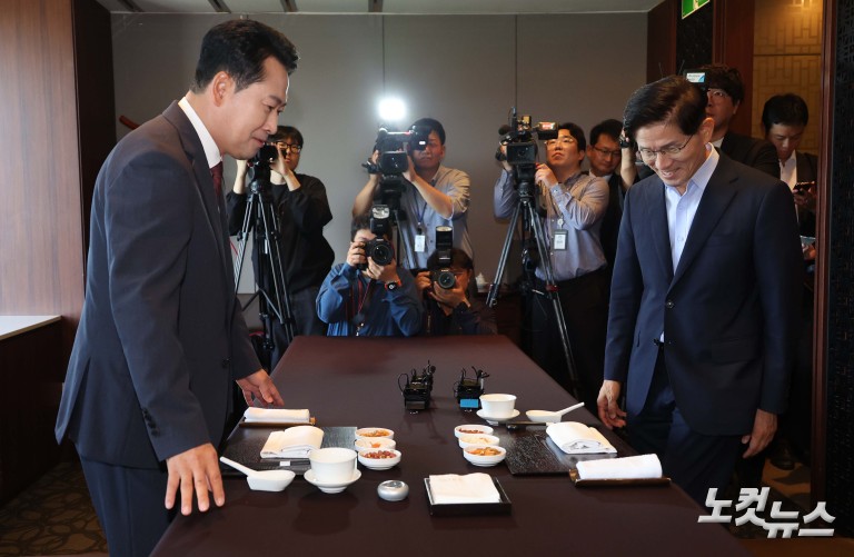 장동혁, 김문수와 오찬 회동