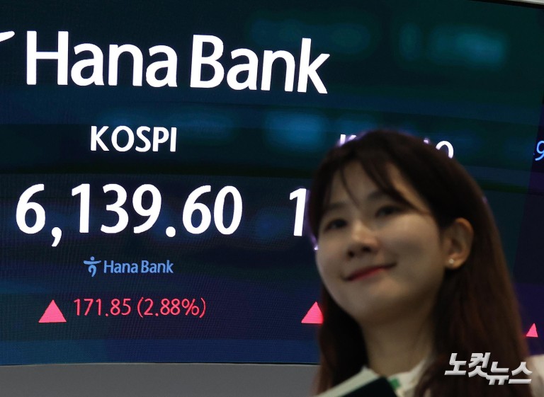 코스피, 6100선 '폴짝'