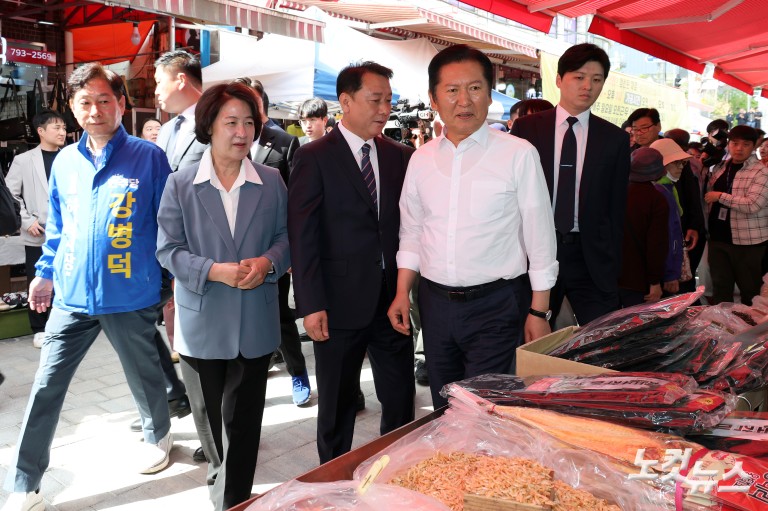 하남 찾은 정청래-추미애-이광재-강병덕