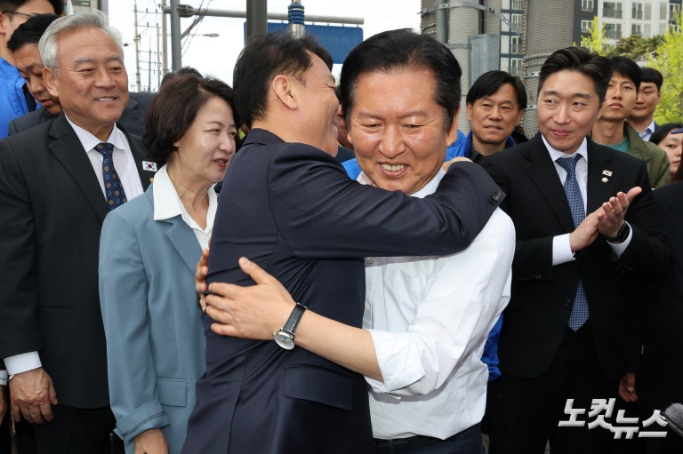 하남 찾은 정청래-추미애-이광재-강병덕