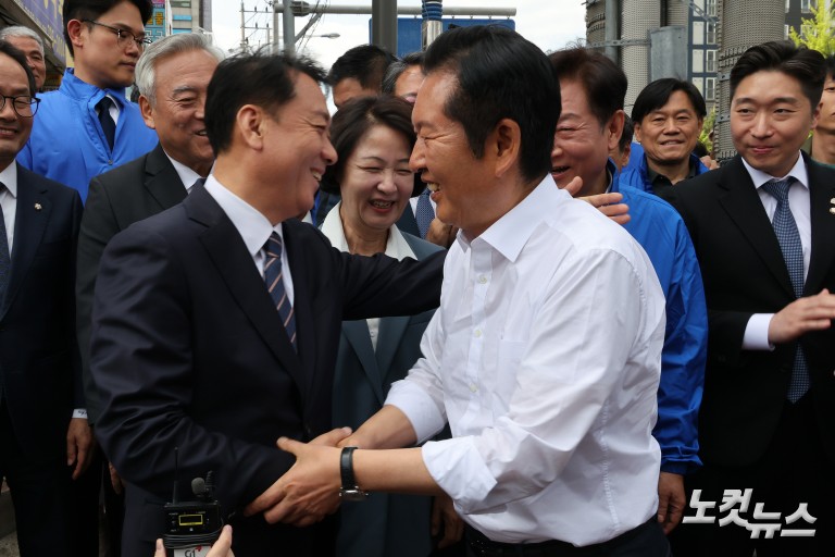 하남 찾은 정청래-추미애-이광재-강병덕