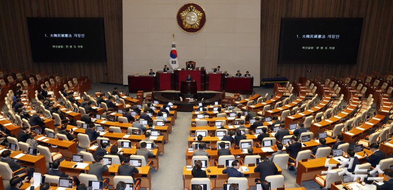 국회 본회의, 대한민국헌법 개정안 상정
