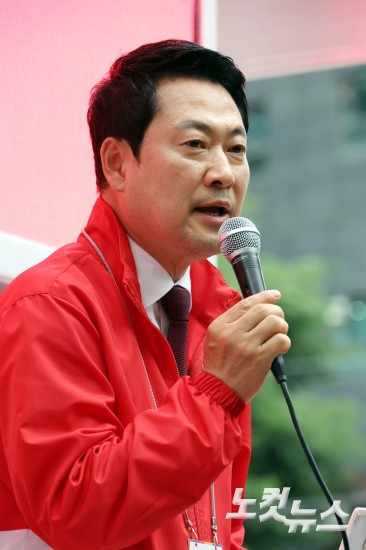 장동혁, 경의선 숲길에서 지원유세