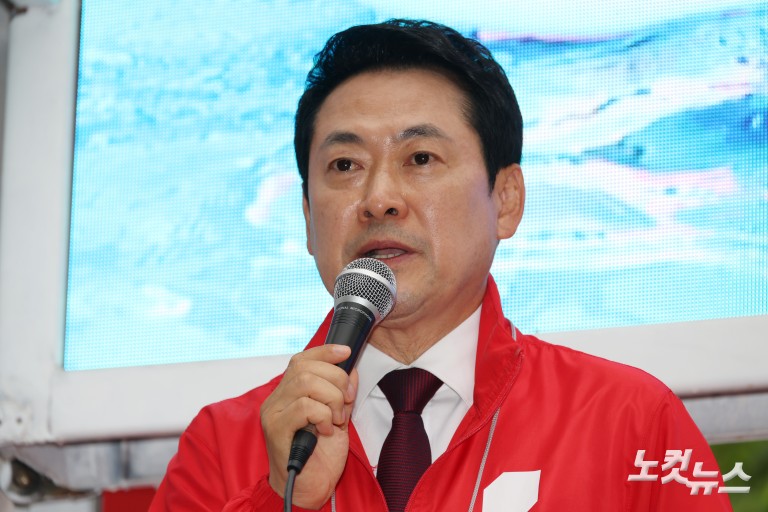 장동혁, 경의선 숲길에서 지원유세