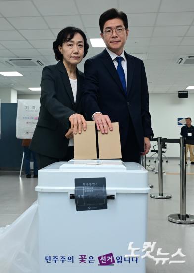 사전투표하는 정원오 후보
