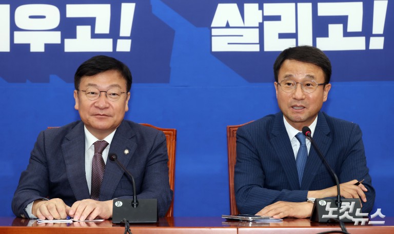 국힘 정점식 원내대표, 민주 한병도 원내대표 예방