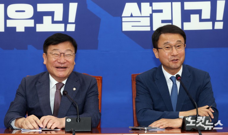 국힘 정점식 원내대표, 민주 한병도 원내대표 예방