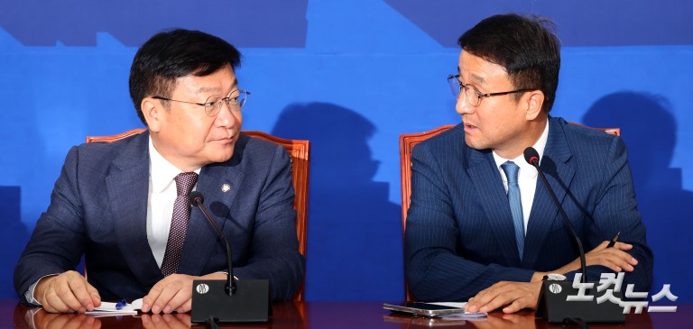 국힘 정점식 원내대표, 민주 한병도 원내대표 예방