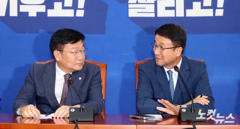 국힘 정점식 원내대표, 민주 한병도 원내대표 예방