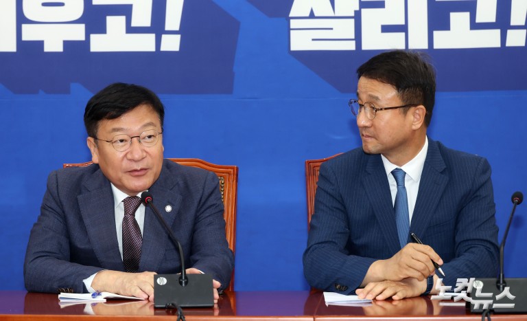 국힘 정점식 원내대표, 민주 한병도 원내대표 예방