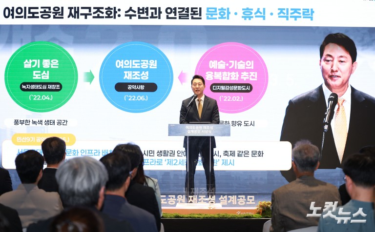 오세훈 시장, 여의도공원 재조성 설계공모 시상식