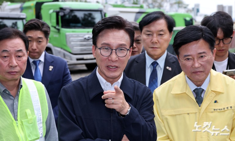 김민석, 환경미화원 안전 점검