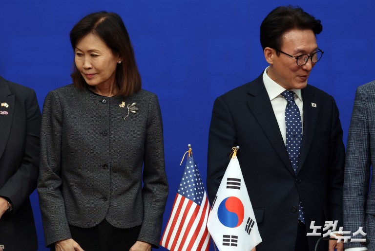 미셸 스틸 주한미국대사, 김민석 대표 예방