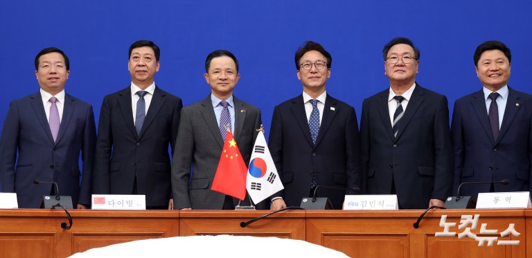 민주당 김민석 대표, 다이빙 주한중국대사 접견