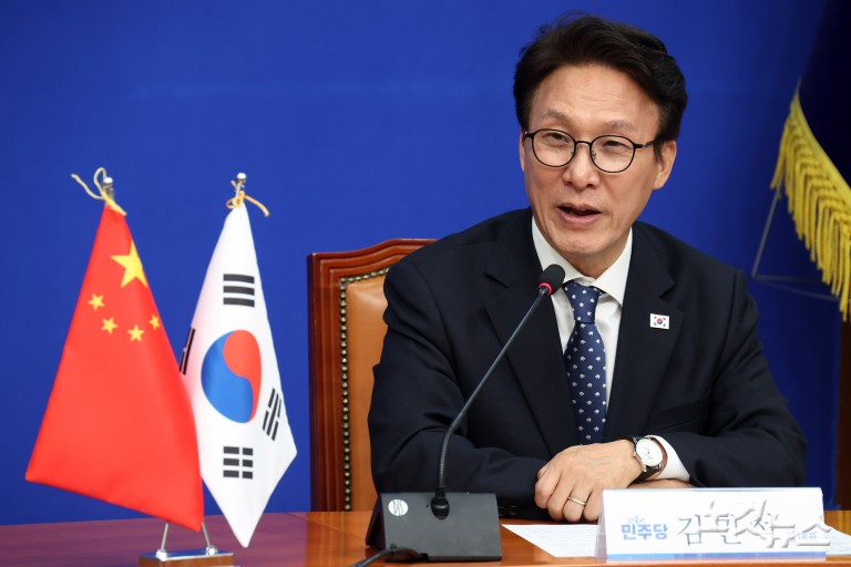 민주당 김민석 대표, 다이빙 주한중국대사 접견