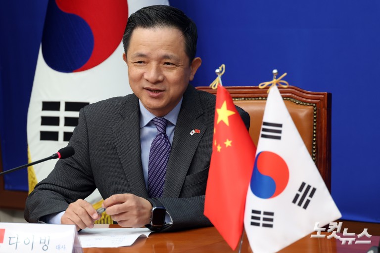 민주당 김민석 대표, 다이빙 주한중국대사 접견