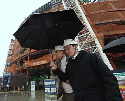 총리, 서울아레나 건립 현장점검